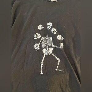 Black Skeleton Graphic T-Shirt